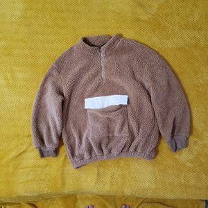 Shein Oversized Teddy Bear Pullover Fluffy Sweater